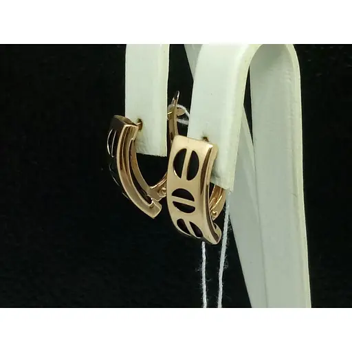 Золотые серьги Tango с каучуком. 930014 - фото 3