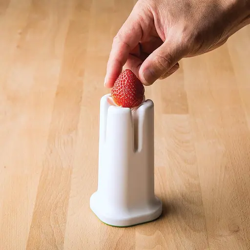 Ручная овощерезка измельчитель для нарезки овощей и фруктов на четвертинки (4 части) The Quarter Cutter, Kitchen Master Салатовый 85689 - фото 8