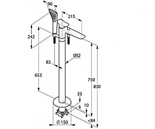 Змішувач для ванни Kludi Ambienta 535900575 - фото 2