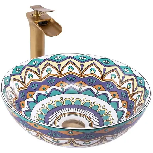 Умивальник Rea Aztec накладний REA-U7501, Цветной - фото 1