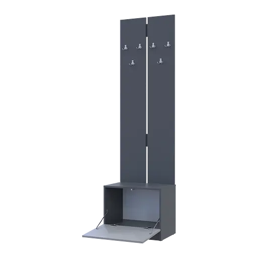 Вішалка з тумбою Doros Сола Графіт/Сірий ДСП 60х40х215 (44900343) - фото 11