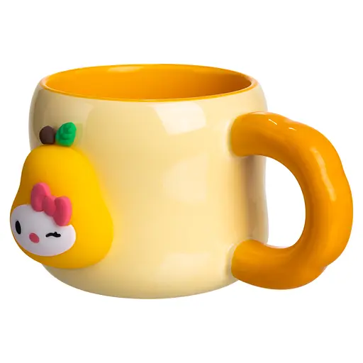 Чашка фарфоровая Yiwu Sanrio 400 мл с магнитом бежевый Yiwu FM-37A - фото 4