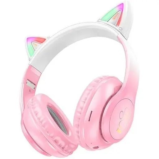 Наушники Hoco Bluetooth Stereo W42 Cat Ear cherry blossom