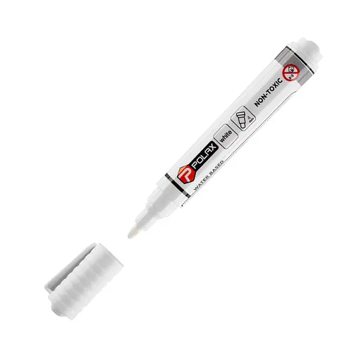 Маркер белый Polax 4мм (49-006)