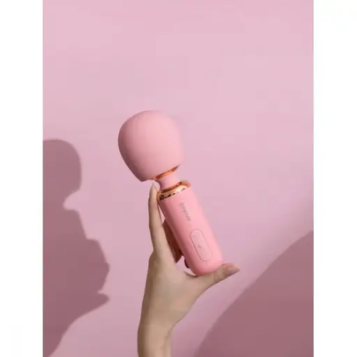 Вібромасажер Qingnan No.5 Powerful Mini Wand 18,3 см рожевий - фото 5
