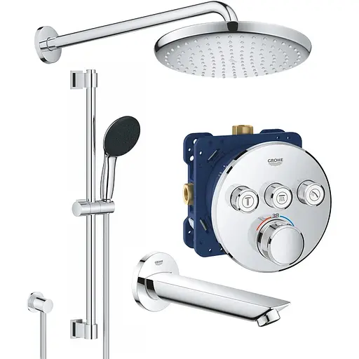 Душова система прихованого монтажу Grohe QuickFix Smartcontrol UA202801R3, Хром - фото 1