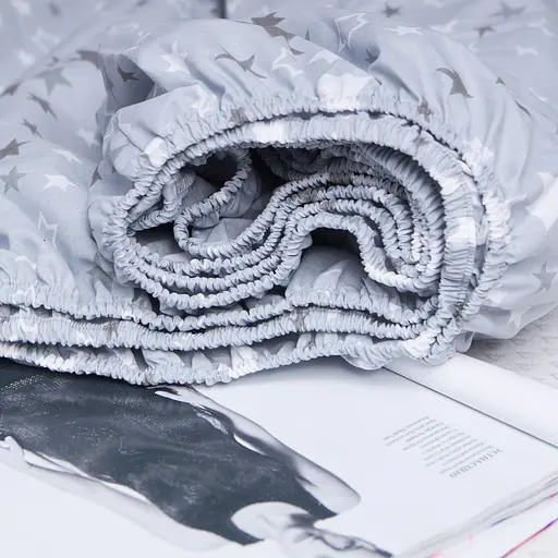 Простирадло на резинці Moon&Star Silver Stars Бязь Gold Люкс 140х190х20 см - фото 4