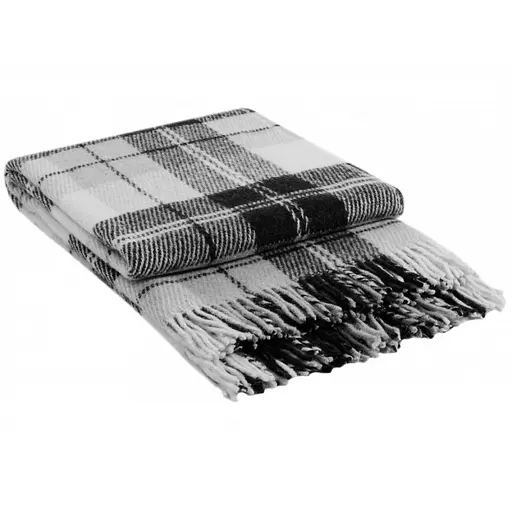 Плед вовняний Vladi Ельф 140х200 біло-сірий 2 - фото 1