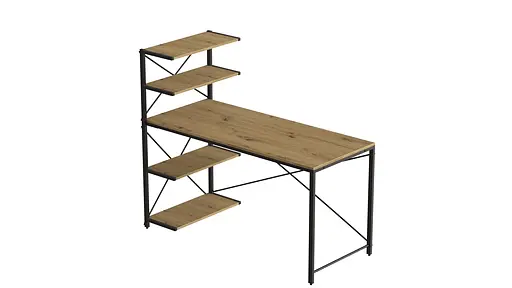 Компьютерный стол Ferrum-decor Джек 75x140x60 Черный ДСП Артизан (FRD-104405)