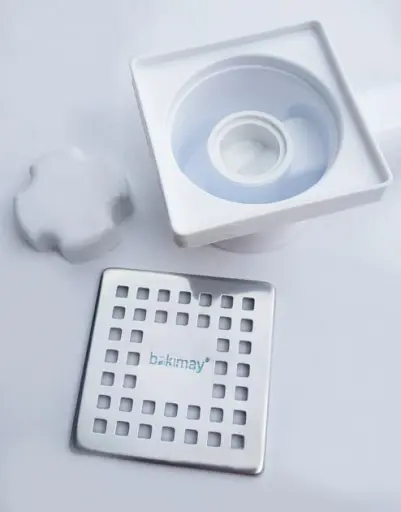 Канализационный трап Bakimay PL5056 боковая нержавеющая сталь 10 х 10 см (240159) - фото 4