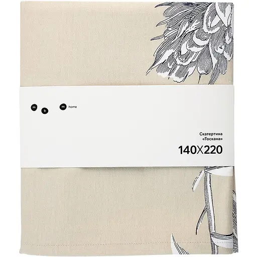 Скатерть МВМ My Home (MVM) Тоскана бежевый с принтом 140 x 220 см (KT-19 L BEIGE/PRINT)