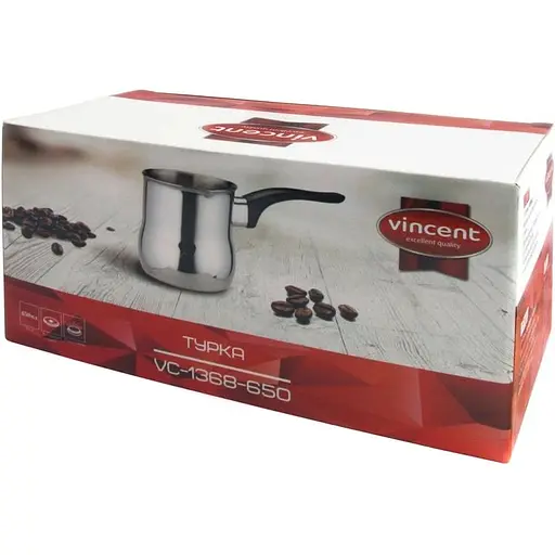 Турка из нержавеющей стали Vincent 350 мл (VC-1368-350) - фото 2