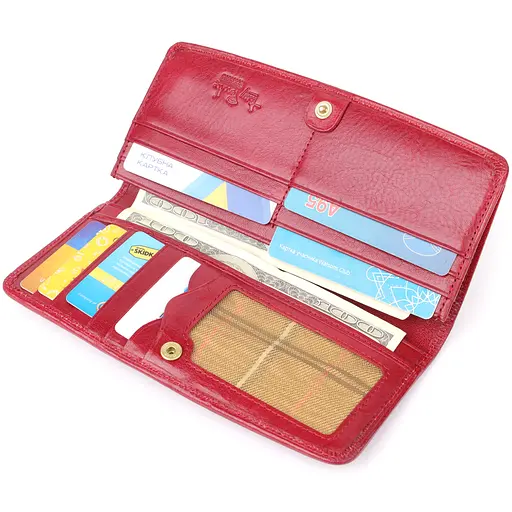 Стильный женский кошелек из натуральной глянцевой кожи Tony Perotti 18.5х8х1.5 см acs0032271 - фото 6