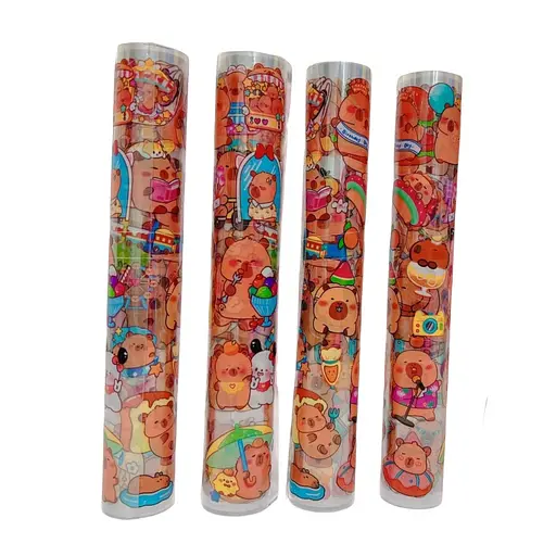 Рулон с 3D наклейками Капибара разные цвета (25-CYSS02) - фото 2