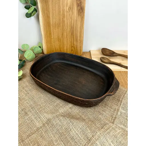 Деко для запікання керамічне (глиняне) різьблене Декор