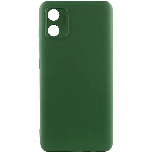 Чохол TPU GETMAN Liquid Silk Full Camera для Motorola Moto E13 Зелений / Dark green