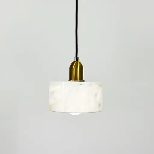 Латунний підвіс із білим мармуровим плафоном Ø 15 см | Арт. SC 9/1 WT | Line F - фото 5