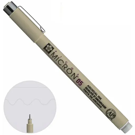 Лінер Pigma Micron (0.5) 0.45 мм Сірий Світлий Sakura - фото 1