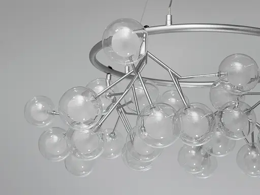 Неймовірно вражаюча люстра "Світлячок", 36 ламп, колір-хром сатин - фото 3