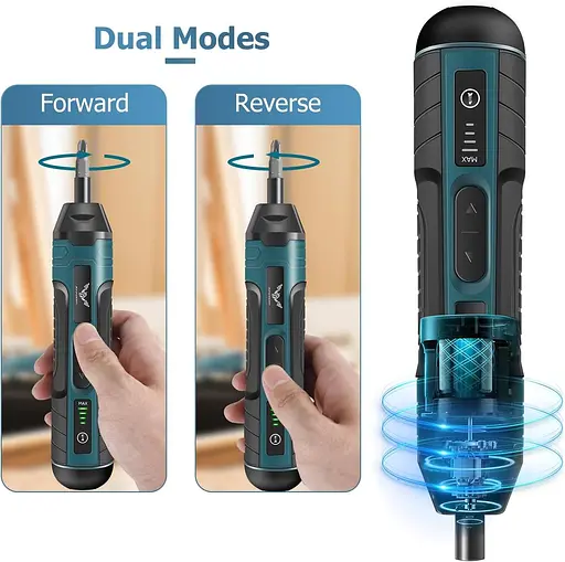 JENABOM Електрична акумуляторна викрутка Пряма маленька викрутка 3,6 В Перезаряджувана 5 Нм Макс. Регульований крутний момент - фото 6