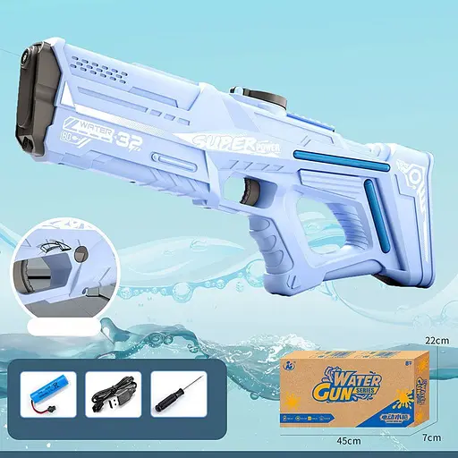 Водяний акумуляторний автомат Space Model Water Gun 9002A (750ml) with lithium battery Light Blue - фото 2