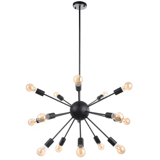 Люстра Brille подвесная лофт E27 60W BK (BL-346S/15)