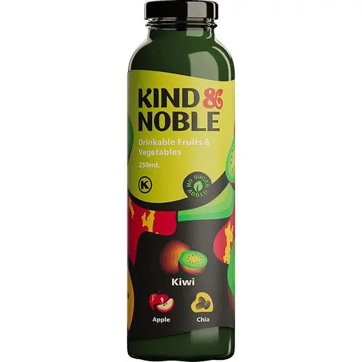 Уцінка. Смузі Kind & Noble Ківі-яблуко, насіння чіа 250 мл