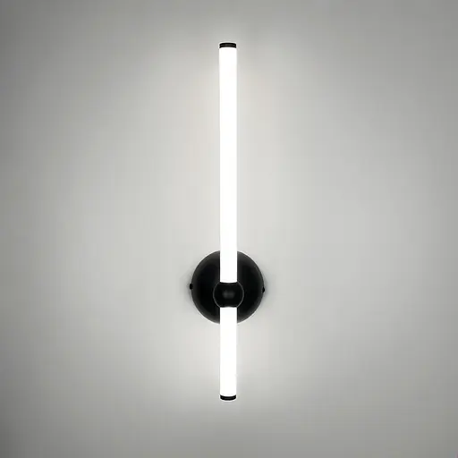 Лінійне бра у чорному корпусі з одним кріпленням 45 см Арт. WJ 023/430-1 BK Line F - фото 2