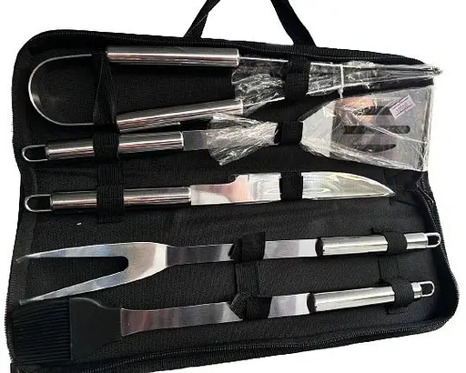 Набор для гриля и барбекю: 5 аксессуаров - Для любителей BBQ из нержавеющей стали - фото 4