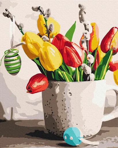 Картина по номерам на подрамнике Brushme Пасхальный букет