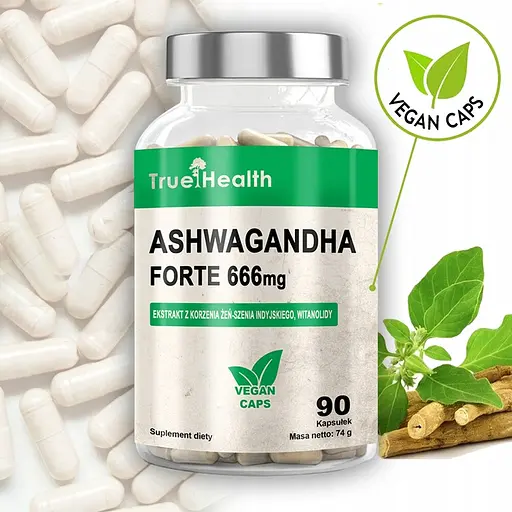 Экстракт корня ашваганды True Health Ashwagandha Forte 666 mg, 90 вегакапсул для борьбы со стрессом - фото 2