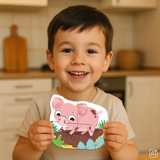 Дитячий пазл 4 в 1 "Baby puzzle. Сільські тварини" DoDo Toys 300686 набір 4 в 1 - фото 6