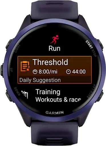 Смарт-годинник Garmin Forerunner 570 47mm Indigo Aluminium w. Translucent Imperial Purple/Indigo Band (010-02971-02) - фото 4