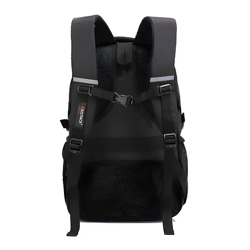 Універсальний міський рюкзак Justpack з ортопедичною спинкою чорний 31 х 48 х 19 см (5773) - фото 4