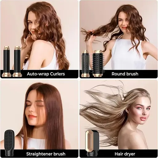 Фен-щітка OKWRAP WT-623 з насадками для завивки, вирівнювання, надання об єму, розгладження та укладки 6 в 1 - фото 7