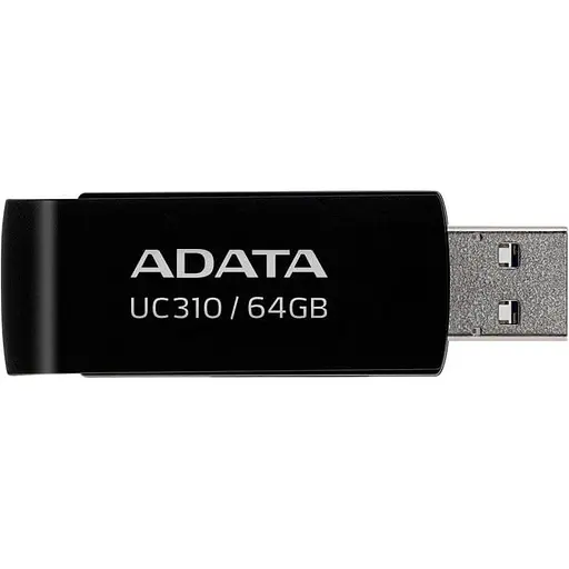 Флеш-накопичувач Adata Flash 64Gb USB 3.2 UC310 Black (UC310-64G-RBK) - фото 1
