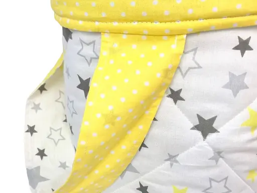 Корзина для игрушек Moontime "Звездопад серо-желтый" - фото 2