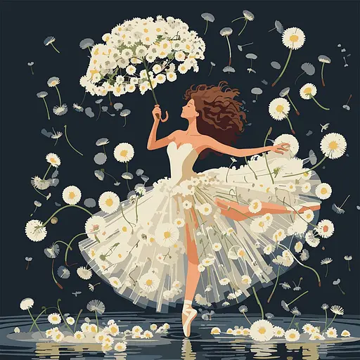 Картина за номерами Santi Кульбаби і танцівниця 40х40 см (955644)