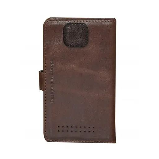 Чохол шкіряний універсальний 4.7 dark brown камера в центрі - фото 2