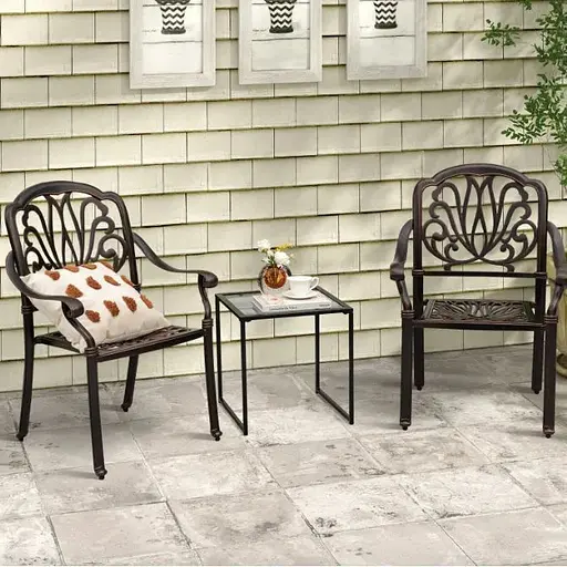 Садовый стол Costway Trotten с металлическим каркасом - фото 7