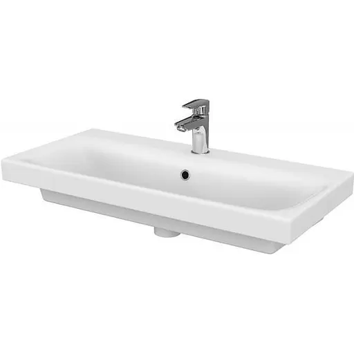 Тумба для ванной комнаты Cersanit Cet В07 с умывальником Cersanit Moduo Slim 80 см Серый UN509-045 30412 - фото 3