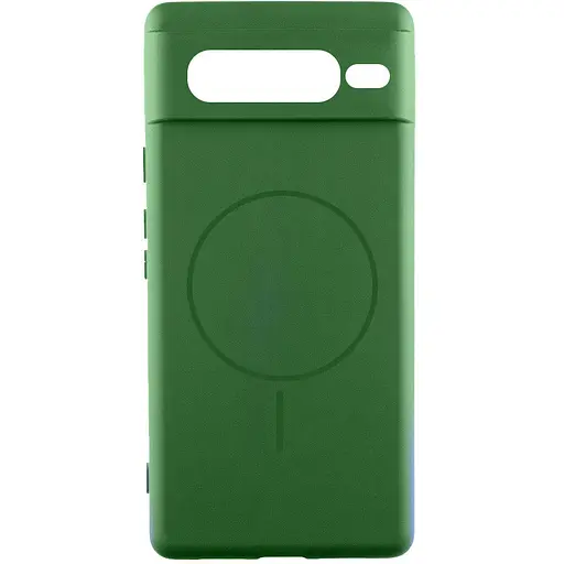Чохол Silicone Cover Lakshmi Full Camera (AA) with MagFit для Google Pixel 7 Pro Зелений / Dark green - фото 1