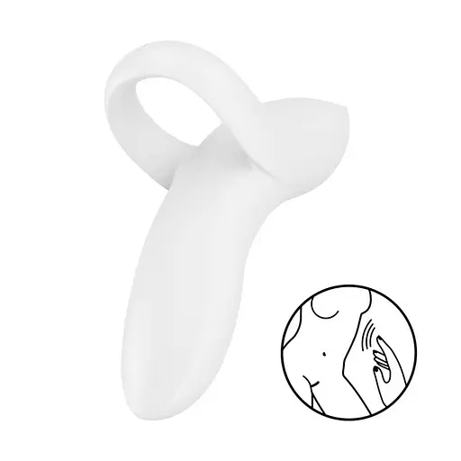 Вібратор на палець Satisfyer Bold Lover 9.3 см білий - фото 3