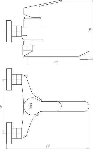 Змішувач для кухні Tres BM 139320 Хром - фото 2