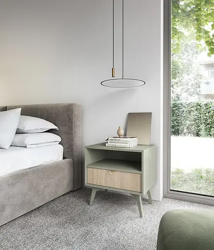 Тумба прикроватная Perfect Home Форест / Forest S54 с 1 ящиком Эвкалипт/пихта сканди (PFH-091473)