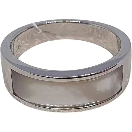 Серебряное кольцо Аметист с перламутром 1556512 18