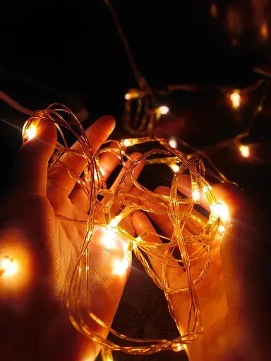 Светодиодная гирлянда Leds нить Капля росы силикон 2м 20 led батарейки АА - фото 3