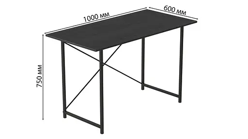 Стол письменный Line Лайт 750x1000x600 Черный металл ДСП Сосна Кембра 16мм FRD-104845 - фото 5