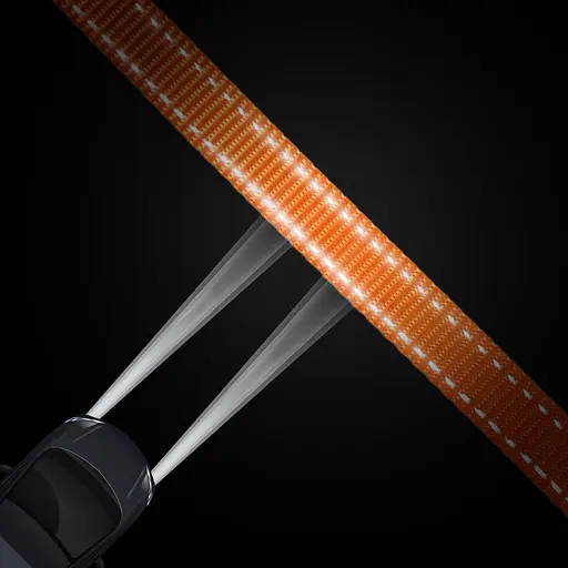 Повідець-спарка для собак рефлекторний Barksi Active (ширина 16 мм, довжина 60 см) помаранчевий - фото 3