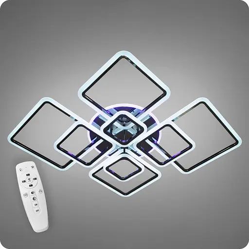 Люстра світлодіодна 517 Dlight 3color з пультом 235Вт Чорний Хром (01835) - фото 1